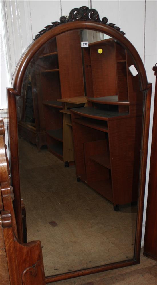 Large mahogany framed mirror